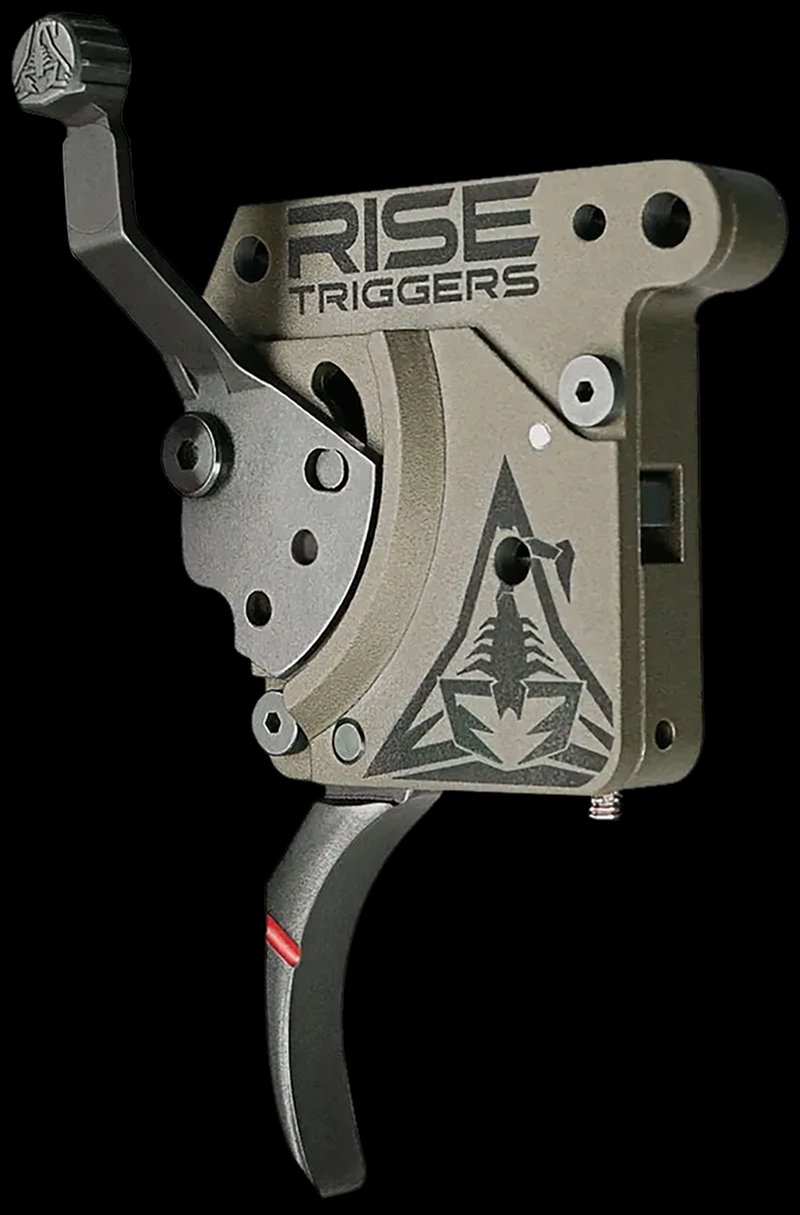 Rise Armament Reliant Curved Trigger RA735C 1-3 lb Adjustable AR-15 Trigger Black/FDE