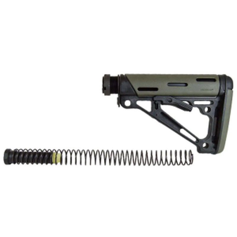 Hogue AR-15 OverMolded Collapsible Buttstock Complete Kit Mil-Spec OD Green Rubber