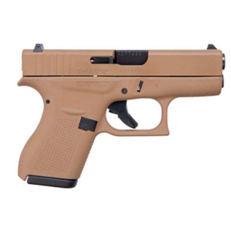 Glock G42 .380 ACP 3.25in 6rd Flat Dark Earth Cerakote ACG-00819