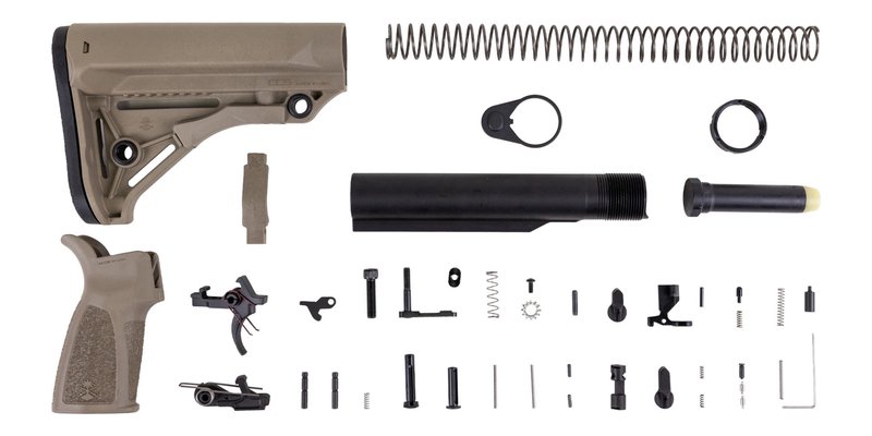 Palmetto State Armory PSA Sabre-15 Lower Build Kit FDE Stock & Grip