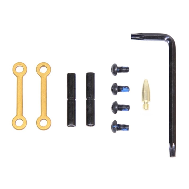 Guntec USA AR-15 Anti-Rotation Trigger Hammer Pin Set (Complete) - Anodized Gold