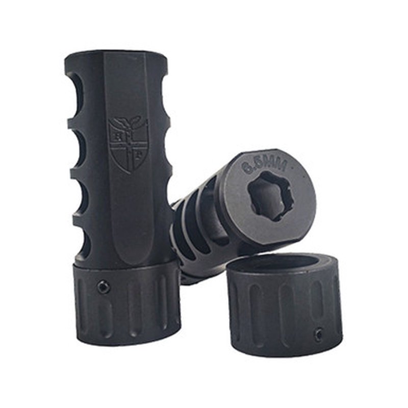 Hawkins Precision Tank Self-Timing 1/2-28 6.5mm Muzzle Brake .0750