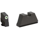 Ameriglo GL-491 Optic Compatible 3XL Tall Tritium Handgun Sight Set for Glock Gen 1-5 (Green/White & Black Rear)
