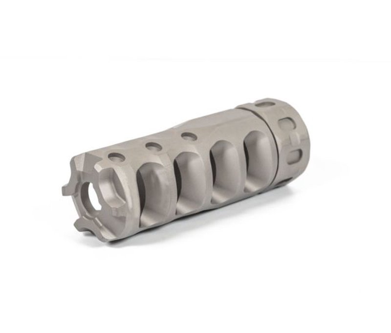 Precision Armament Hypertap Muzzle Brake Slim 7.62mm/.308Cal 15x1mm Stainless