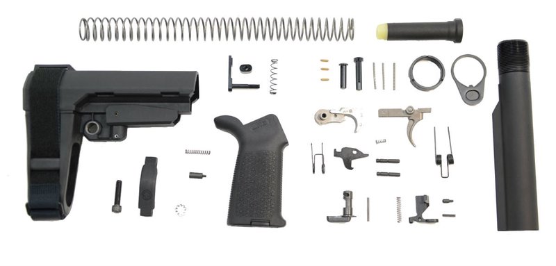 PSA SBA3 MOE EPT Pistol Lower Build Kit, Black