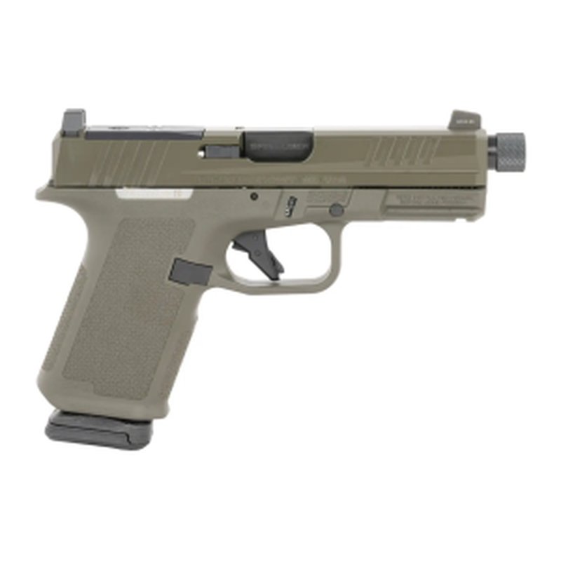 Ruger RXM 19440 Compact 9mm Pistol Threaded Barrel OD Green Frame