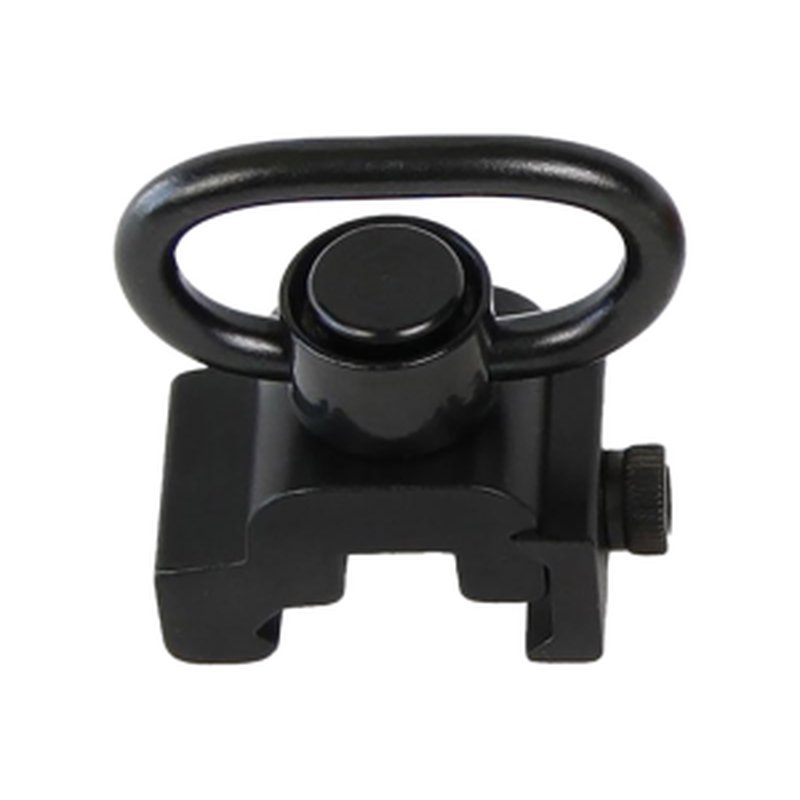 Bulldog Deluxe Push Button Swivel 1.25" Steel QD Rail Mount