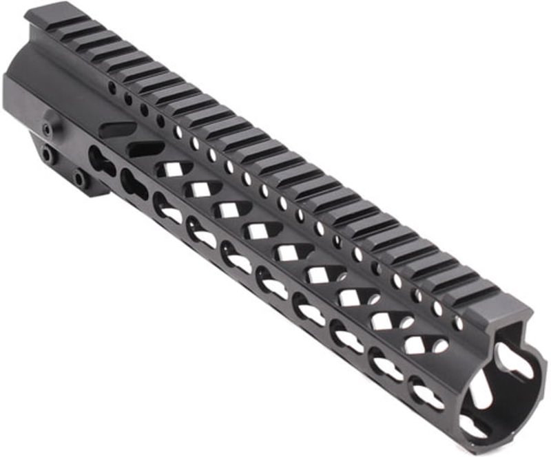 Tiger Rock AR-15 10in Keymod Super Slim Light Free-Float Handguard w/ Steel Barrel Nut & Top Rail FSM10 Color: Black, Finish: Matte, 18% Off w/ Free Shipping