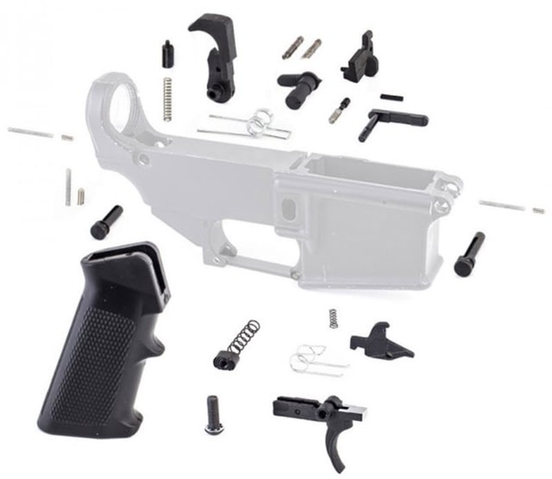 Tiger Rock AR-15 Lower Parts Kit w/ Standard Grip (No Trigger Guard)