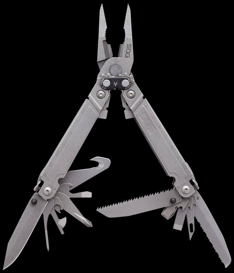 S.O.G PowerAccess Assist MT Multi-Tool Stonewashed Stainless Steel 2.74in Blade