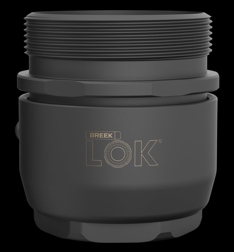 BREEK BRK4300 Breek-LOK 3QD HUB QD Suppressor Mount 1.375x24 TPI Titanium DLC Black