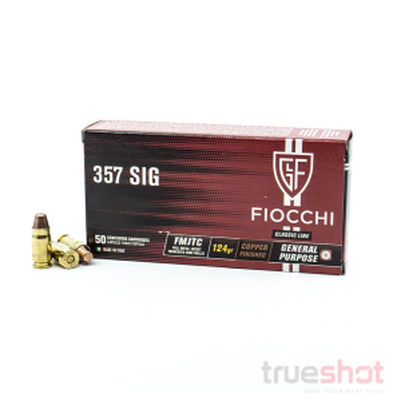 Fiocchi 357 Sig 124 Grain FMJ Ammunition 1000 Rounds