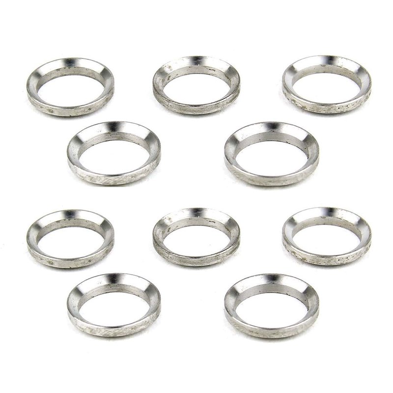 TacFire 10-Piece Muzzle Brake Crush Washer, Silver