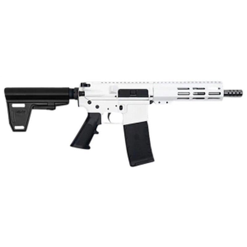 Great Lakes Firearms and Ammunition AR-15 Pistol Brace 223 Wylde 7.5 Inch Stainless White