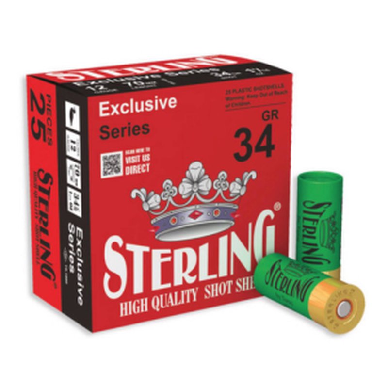 STERLING 12GA BIRDSHOT #5 2 3/4 INCH 1 3/16OZ (34g) BOX25 UPC: 8698779951030
