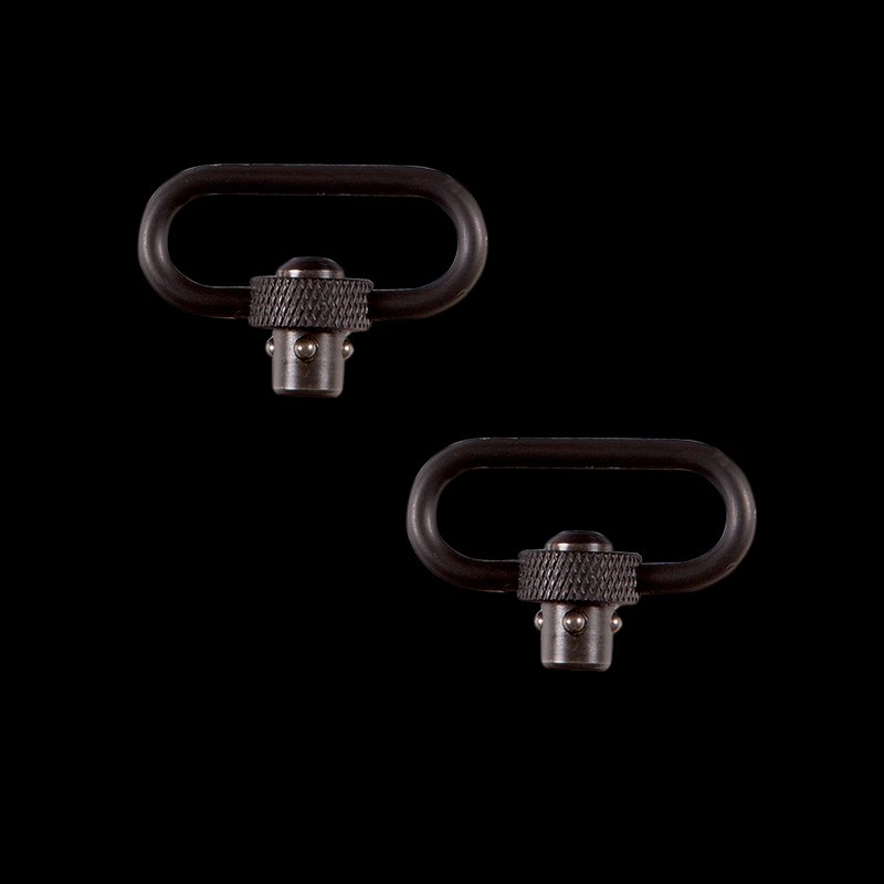 Allen 14516 Quick Detach Push-Button QD Sling Swivels Set (1.25 in Loops) Black