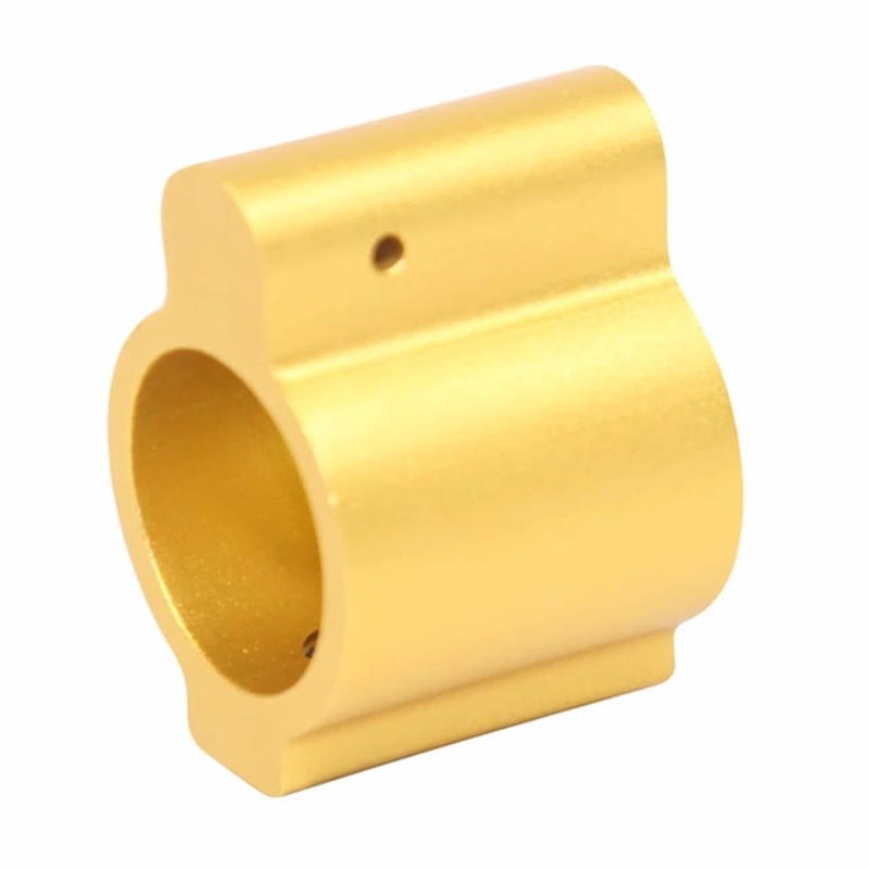 Guntec USA AR-15 Aluminum Low Profile .750 Gas Block Anodized Gold