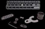 BCM KMRA7556BK KMR Alpha Handguard 7 KeyMod Aluminum Black Anodized AR-15