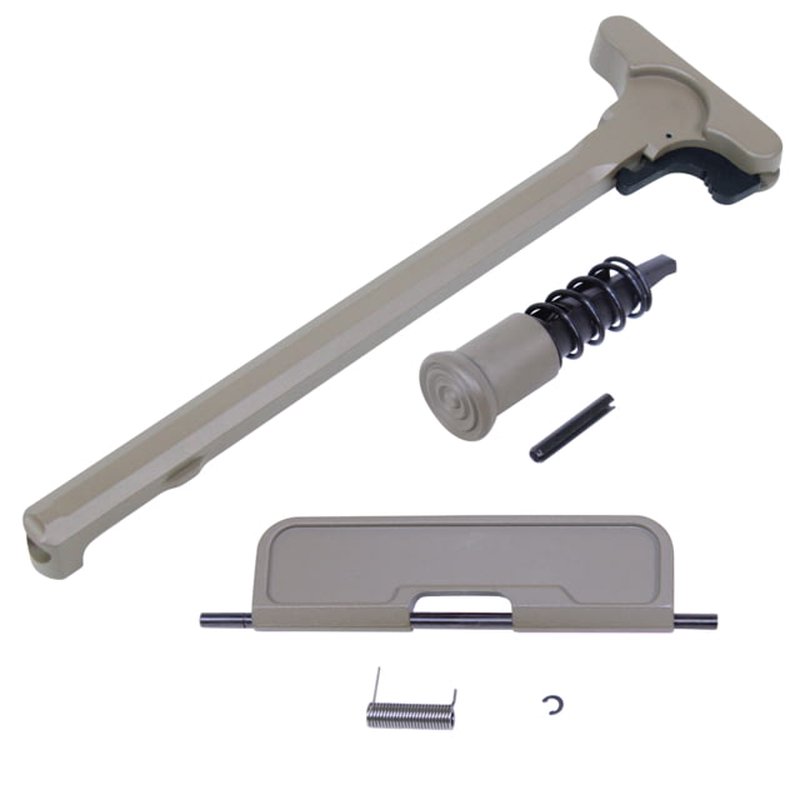 Guntec USA AR-15 Upper Receiver Assembly Kit Trap Door Forward Assist & 5.56 Charging Handle (Flat Dark Earth)