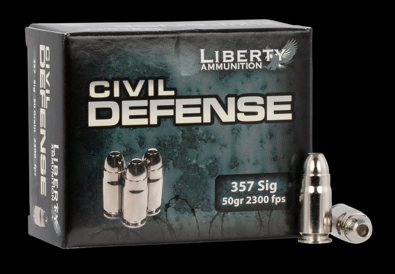 Liberty Civil Defense .357 SIG 50gr Lead-Free Fragmenting Hollow Point Ammo
