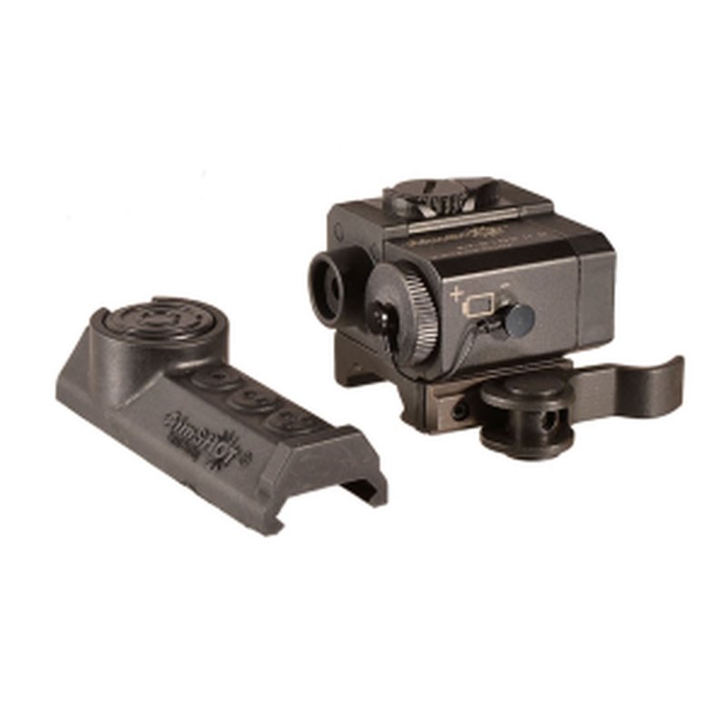 AimShot Compact Green Rifle Laser Sight with QR Mount and Wireless Rail Mount Pad Switch Black