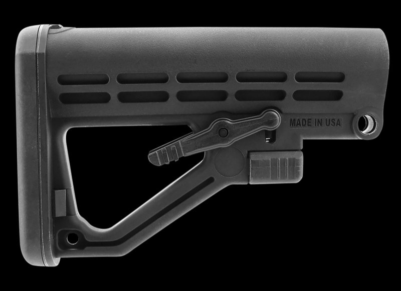 TacFire Mil-Spec Adjustable Stock with Recoil Pad Black MAR082B Made in USA