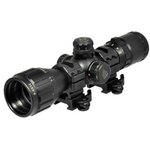 UTG SCP-M392AOLW BugBuster Black Hardcoat Anodized 3-9x32mm 1\" Tube Illuminated Red/Green Mil-Dot Reticle