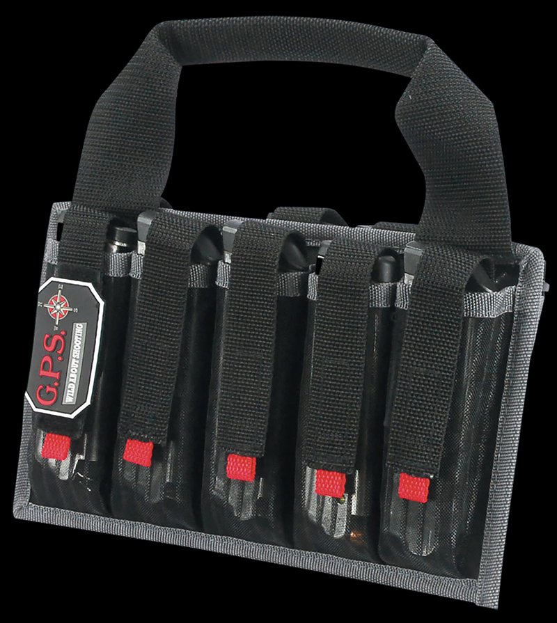 GPS 10-Round Pistol Magazine Tote (10 Magazines) - Black Nylon