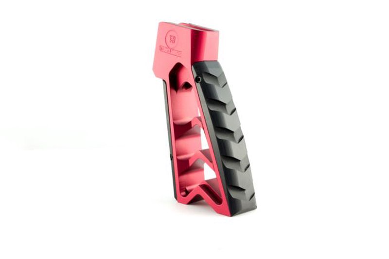 Tyrant CNC Mod Grip AR-15/AR-10 Pistol Grip 7075 Aluminum Type III Hardcoat Red