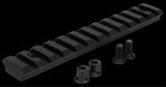 TacFire MAR103 KeyMod Picatinny Rail Section 11-Slot 5 Inch Black Aluminum