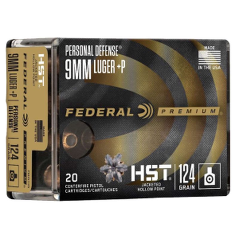 Federal Premium P9HST3S 9mm Luger 124gr HST Jacketed Hollow Point
