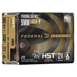 Federal Premium P9HST3S 9mm Luger 124gr HST Jacketed Hollow Point