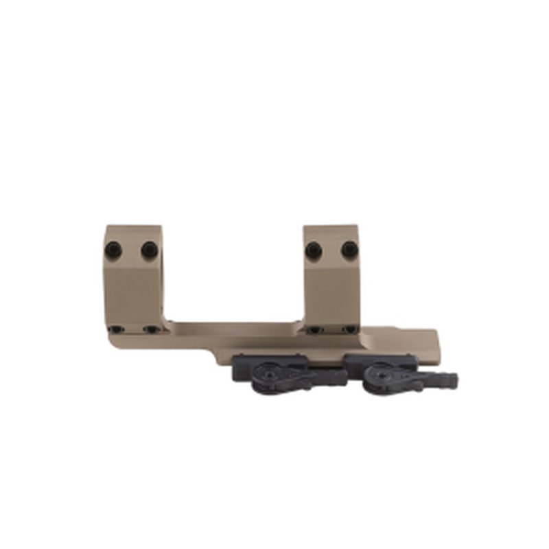 American Defense Recon QD 1-Piece 2" Cantilever Picatinny Scope Mount 30mm Rings Standard Lever Flat Dark Earth Matte Black Standard Height