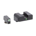 AmeriGlo i-Dot Night Sights Set for Glock 17/19 Green/White Outline