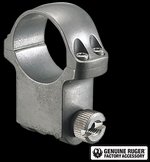 Ruger 90296 6KTG Scope Ring 1-Inch Extra High Silver