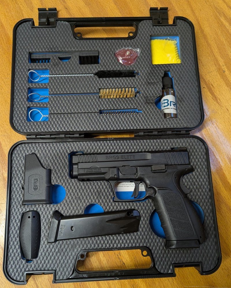 BRG USA BRG9 Elite Black 9mm Pistol 4 Inch Barrel 16+1 Capacity