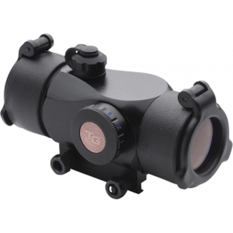 TruGlo TG-TG8230B Triton Black Anodized 1x 30mm 5 MOA Illuminated Tri-Color Dot Reticle Clamshell Packaging