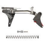 ZEV Technologies PRO Flat Face Trigger, Drop-In Kit, For Glock Gen 1-4, 9mm, Black/Red