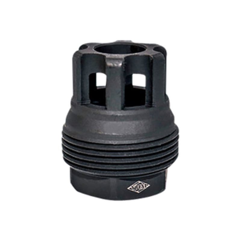 Yankee Hill 4401MB24 sRx Mini Muzzle Brake QD Black Phosphate Steel with 5/8"-24 tpi, 9mm, 1.10" OAL & 9.375" Diameter for sRx Adapters