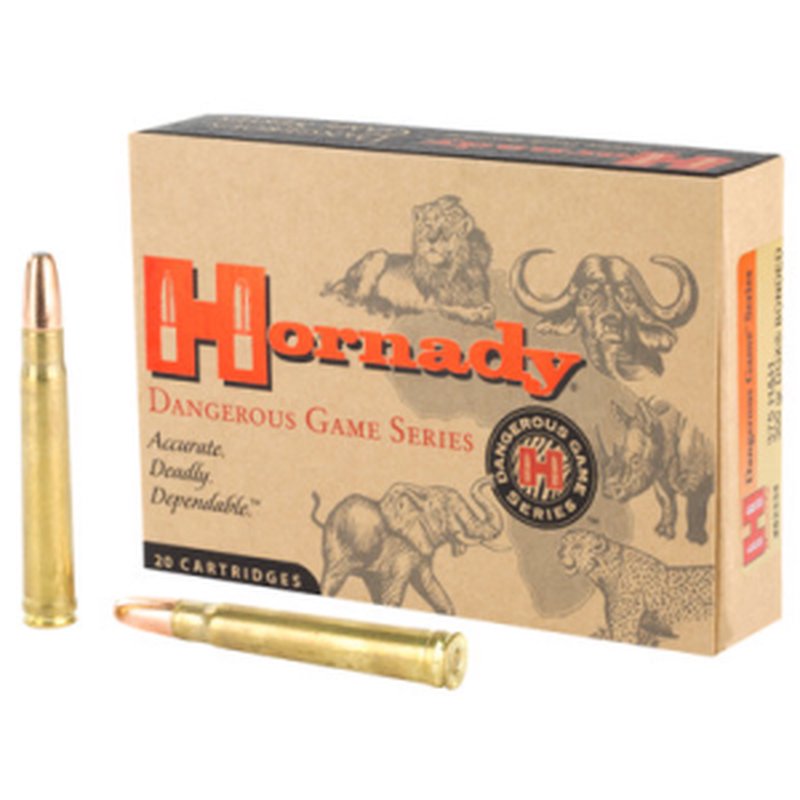 Hornady 82334 Dangerous Game 375 H&H Mag 300gr DGX Bonded 20-Round Ammo