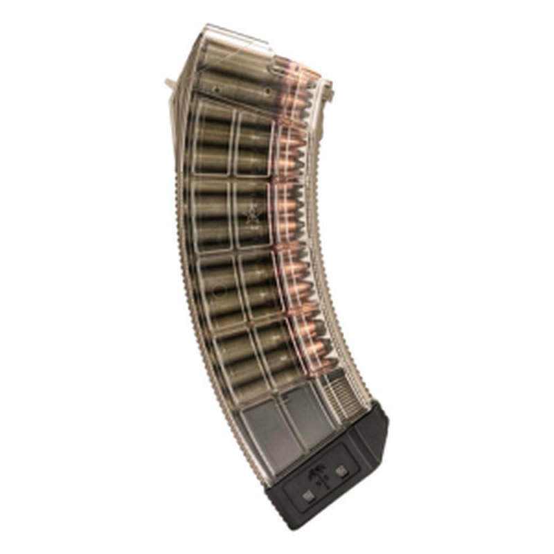 US Palm AK30R AK-47 Magazine 7.62x39mm 30-Round Polycarbonate Translucent Black