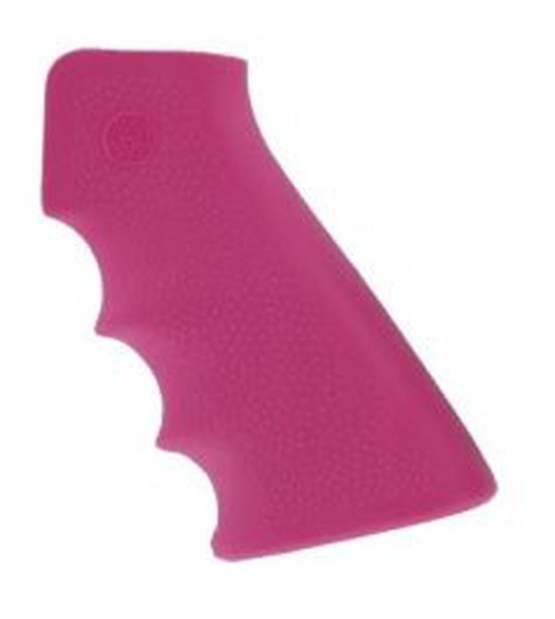 Hogue AR-15/M-16 Rubber Gun Grip with Finger Grooves Pink 15007
