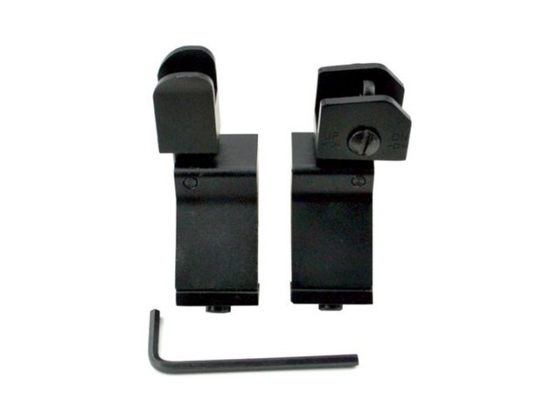 Sniper Top Mounted Deployable Front and Rear Sight for Picatinny