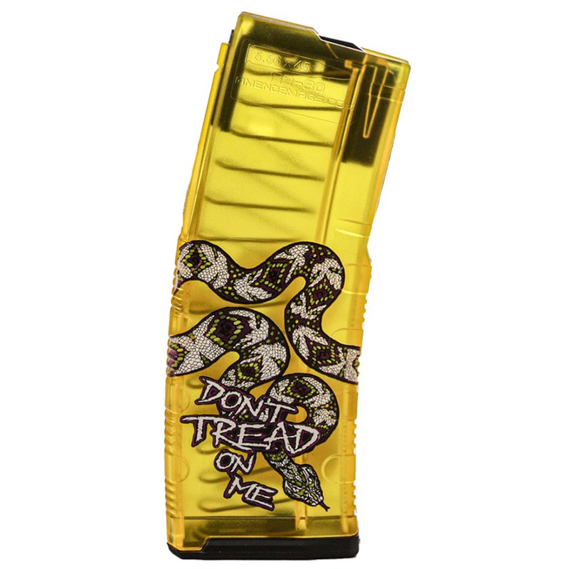 Amend2 MOD-C AR-15 Magazine 5.56 NATO 30-Round Translucent Yellow Dont Tread On Me