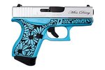 Apollo Custom Glock G43 9mm 6-Round Raspberry Blue Daisy Engraved