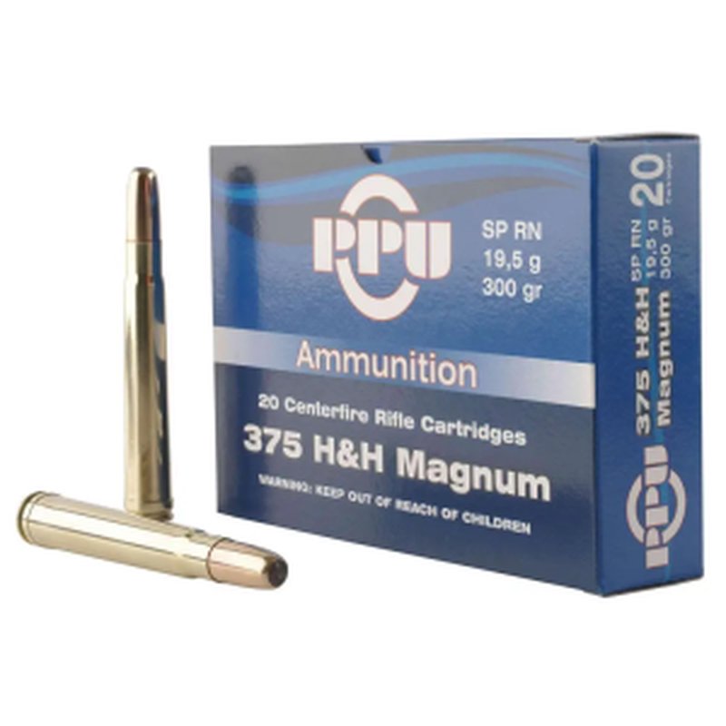 Prvi Partizan PP375S 300gr SPRN .375 H&H Magnum Ammunition