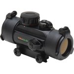 Truglo TG8030B Traditional Red Dot Sight TG8030B 1x30mm 5 MOA Matte Black Weaver Mount