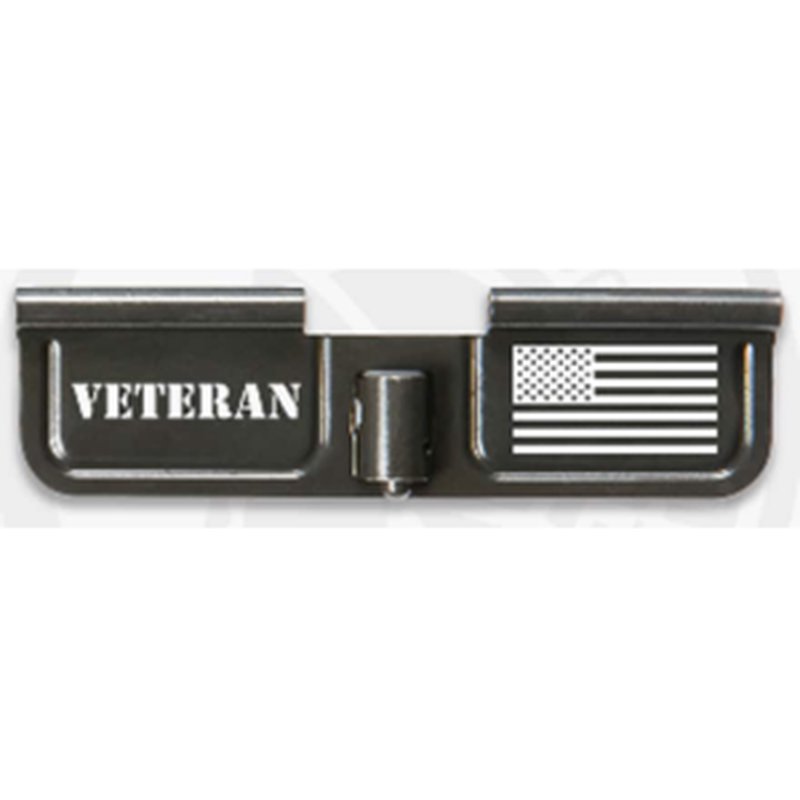 Battle Arms Custom AR-15 Ejection Port Cover Veteran Flag Aluminum Black