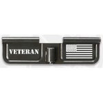 Battle Arms Custom AR-15 Ejection Port Cover Veteran Flag Aluminum Black