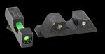 Trijicon 601102 DI Night Sight Set Green Tritium Fiber Optic Black Outline Front Glock